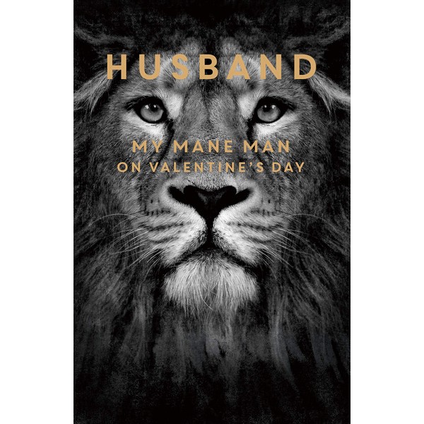 Husband Valentine's Day Card, Lion Valentine's Day Card for Husband,