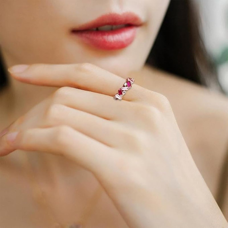 Nobody Has It All Together Pink Band Ring Silver Self