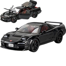 ERBADIHAGO Toy Cars Compatible for 1990 NSX NA1 1/32 Metal Model Car Pull Back Car Toys with Light and Sound Toys Car Collectible Model for Children Age 3 + Year Old (Black)