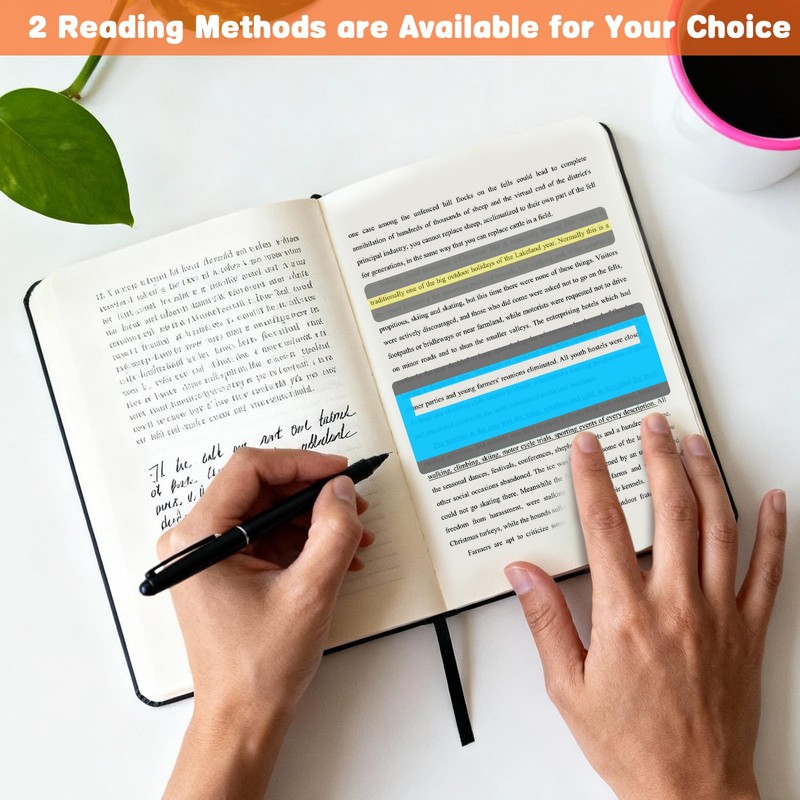 FEEHOPE 16 Pack Guided Reading Strips for Kids and Students