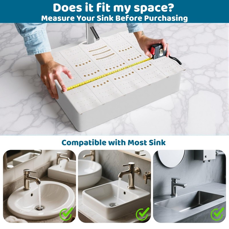 Bathroom Sink Cover for Counter Space, Sink Mat Foldable Sink