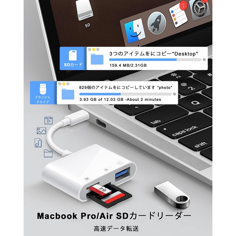 MFi Certified Product SD Card Reader, Type-c Memory Card Reader,