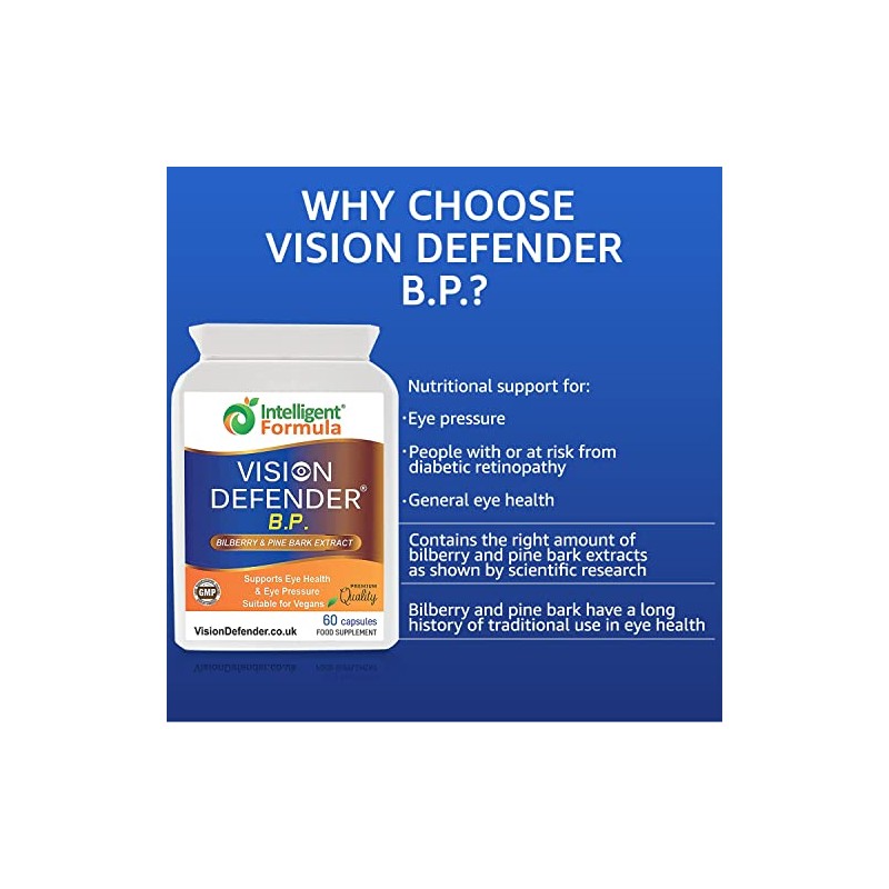 Vision Defender BP Eye Supplement: Bilberry and Pine Bark Extracts