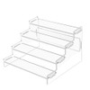 4 Tier Acrylic trapezoidal Display Stand, Clear Acrylic Display Shelf,Object