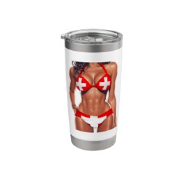 Swiss Flag Women Bikini Outfit Heritage Switzerland Stainless Steel Insulated Tumbler