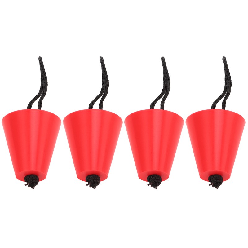 4pcs Scupper Plug Kit with Lanyard Flexible Silicone Drain Holes
