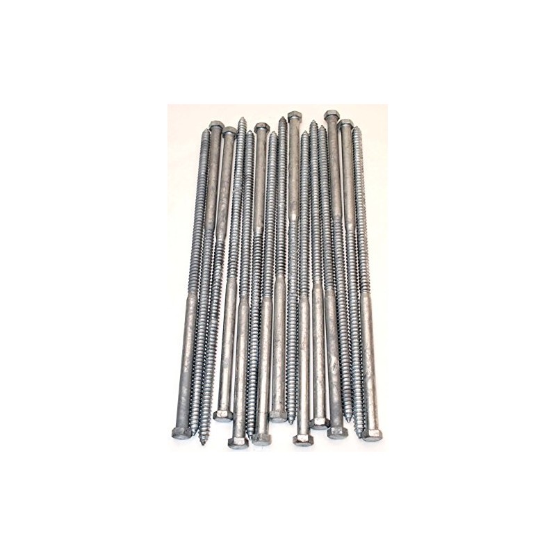 Lexar Industrial (15) Galvanized Hex Head 1/2 x 16 Lag
