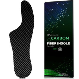 Morton's Extension Orthotic, Carbon Fiber Insole (1 Piece), Rigid Foot Support Insert for Morton's Toe, Foot Fractures, Turf Toe, Hallux Rigidus, and Arthritis, 285(W 12.5-13,M 11.5-12)