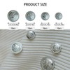 40 Pcs Vintage Silver Button, Metal Shank
