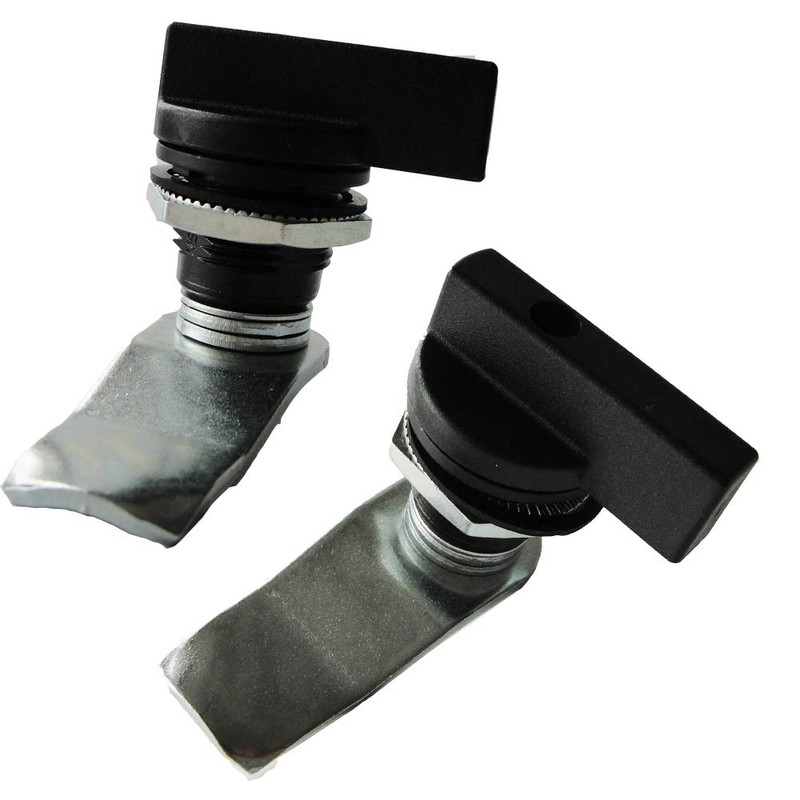 WJSKDQ 2PCS Thumb Operated Offset Thumb Cam Lock Black Cam