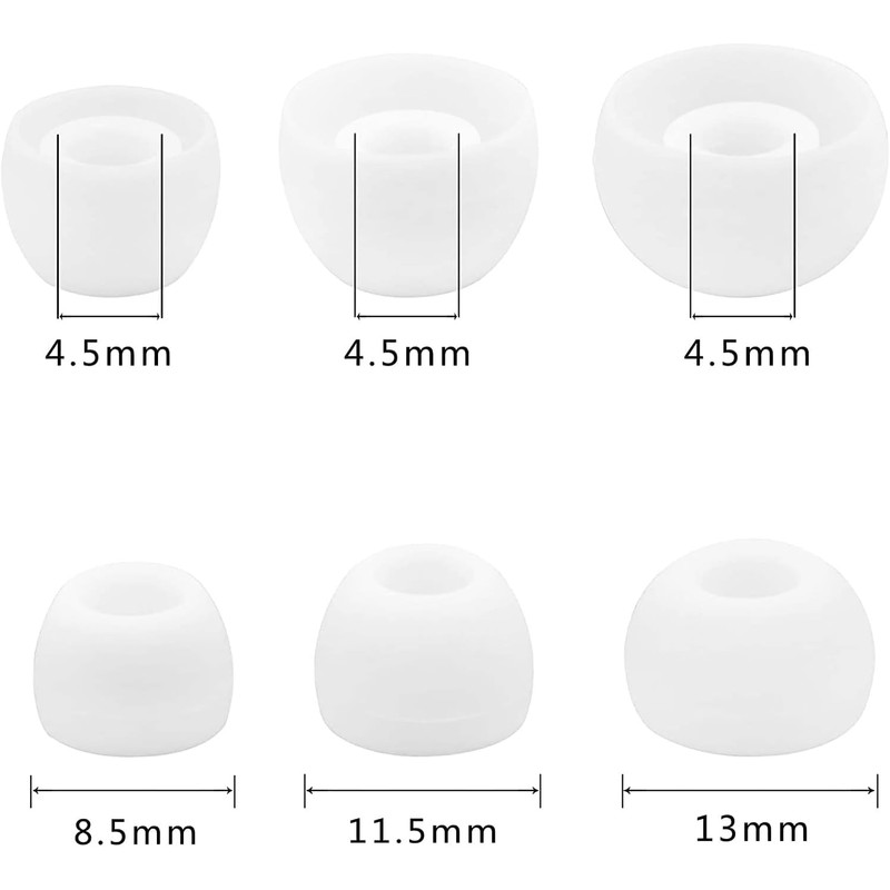 ALXCD Ear Tips Compatible with JBL Vibe Beam Headphones, 6