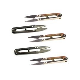 yueton Pack of 5 Craft Sewing Scissors, U Shape Scissor Beading Thread Cutter Clothes Thread Embroidery Cross-Stitch Craft Scissors, Fishing Line Scissors