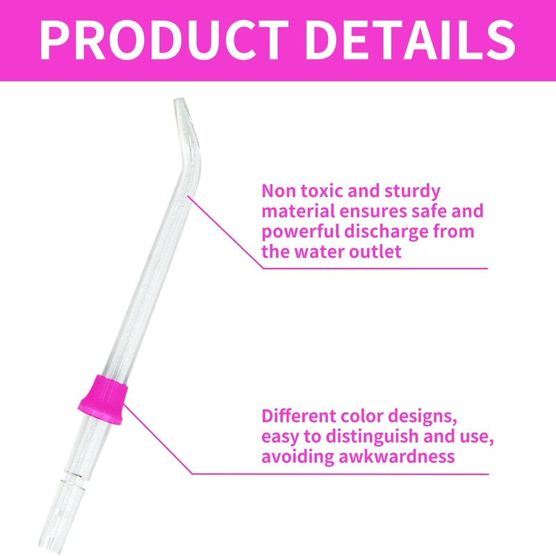 6 Pcs Water Flosser Heads Compatible with Waterpik, Replacement Heads,