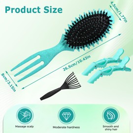 Vinabo Haarbürste, Haarbürste ohne Ziepen, Entwirrbürste geeignet, Locken & lange Haare Haarbürste für nasses und Trockenes Haar, Entwirrungs-Massagebürste für Frauen/Männer/Kinder