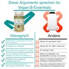 VITARAGNA Veganer Vitamin B-Komplex, 60 Kapseln, Vitamin B12, B1, B5,