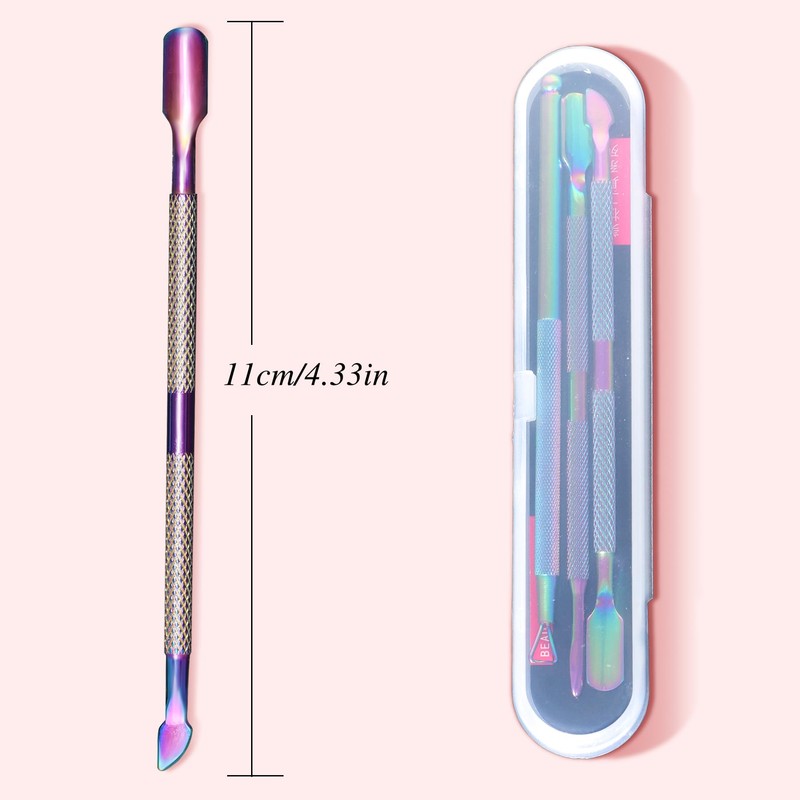 Nail Cuticle Pusher - Stainless Triangle Gel Nail Polish Remover
