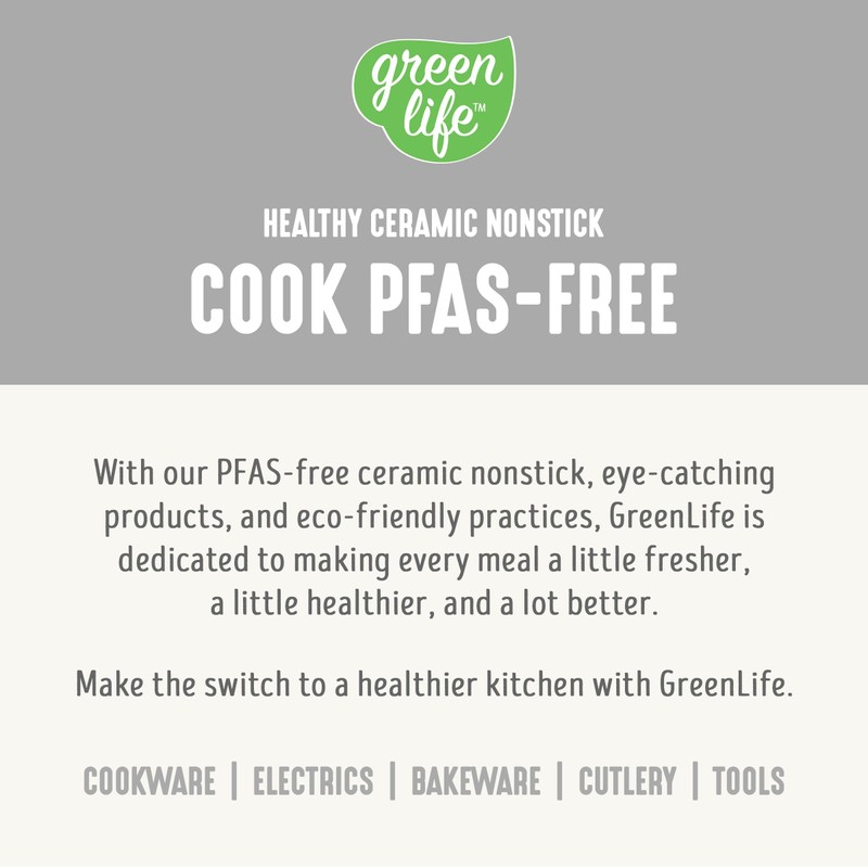 GreenLife 3.5QT Slow Cooker, PFAS-Free Non-Toxic Ceramic Nonstick Removable Interior