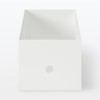 MUJI 83904395 Recycled Polypropylene File Box, Standard Type, Wide, 1/2,