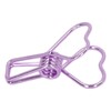 100 Pcs Binder Clips Hollow Heart Shape Strong Clamping Force