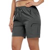 BASUDAM Women's Athletic Shorts Quick Dry Cargo Lightweight Zipper Pockets