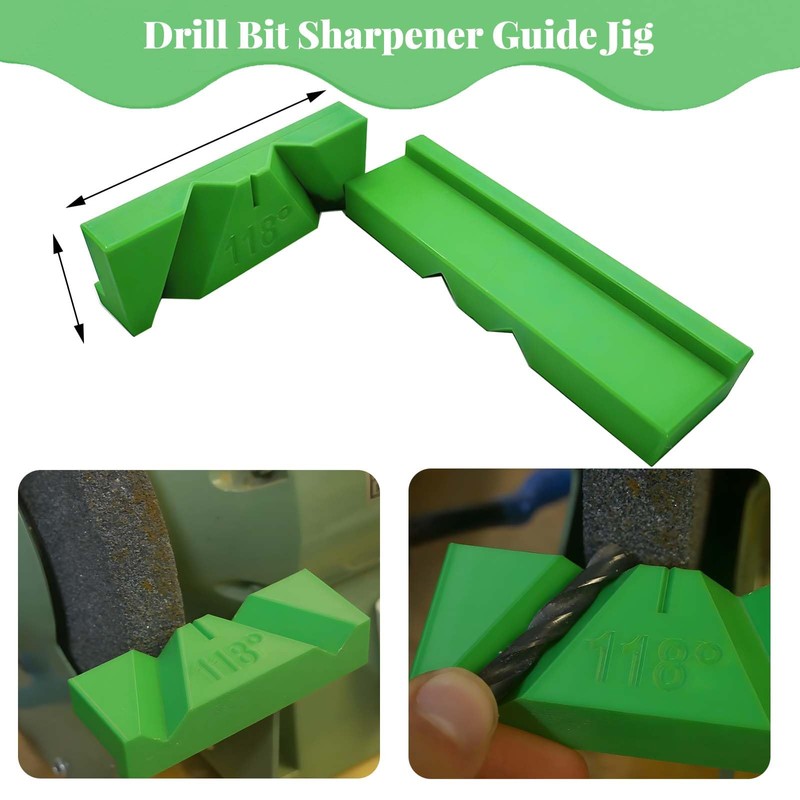 3 Sets Drill Bit Sharpener Guide Jig, 3D Printed Tool