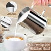 Anpro Milk Jug 400 ml/14 oz,304 Stainless Steel Milk Pitcher,