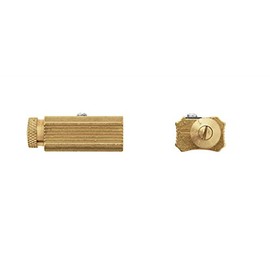 Legendary DUX Adjustable Pencil Sharpener - brass in a genuine leather case - Made in Germany