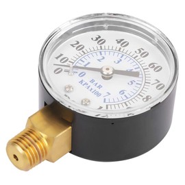 0-100 PSI 0-7 Bar Pressure Gauge Manometer for Water Air Oil, Easy to Install, 1/4 NPT Thread Connection