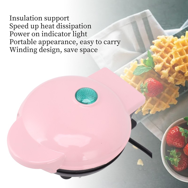 Mini Waffle Maker Stick Proof Double Sided Round Multifunctional Breakfast