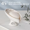Soap Dish, Soap Holder Self Draining Leaf Shape Soap Dishes,