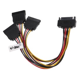vhbw SATA Power Cable to 3X SATA Female for Hard Drive Power Supply - 60 cm
