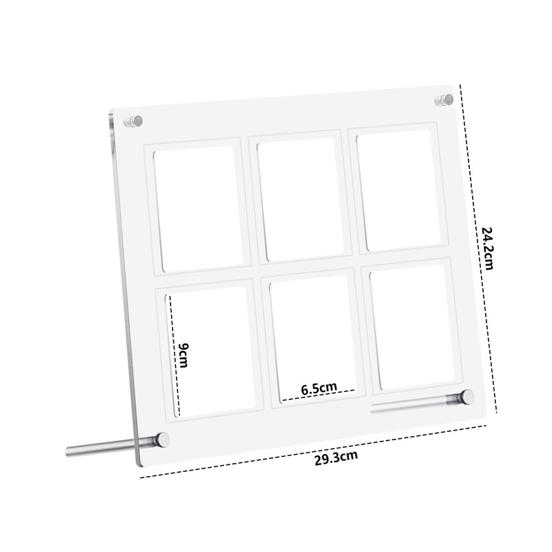 siawadeky Card Display Case, 6 Layers, Fully Transparent, Card Stand,