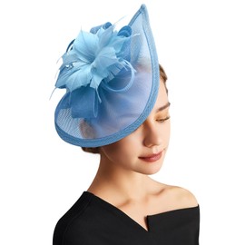 DRESHOW Women Fascinator Hats Tea Party Hat Vintage Pillbox Hat Headband for Cocktail