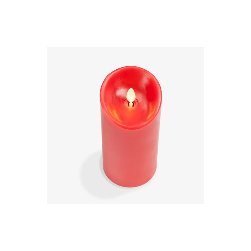 Luminara Flameless LED Battery Operated Flickering Pillar Moving Flame Candles