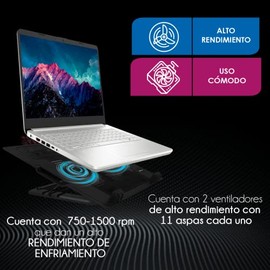 Base Enfriadora 2 Ventiladores 3 Posiciones Laptop Refrigeracin Para Laptop Ordenador De Juegos, Ventilador De Gran Velocidad Ajuste De Altura De...  