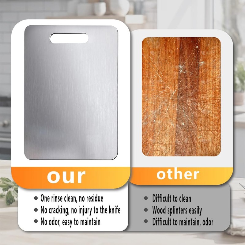 UFJEG Titanium Cutting Board for Kitchen, 15.3”×11” Large Size Cutting