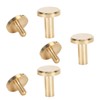 50 Set Binding Rivet Round Flat Head Brass Slot Screw