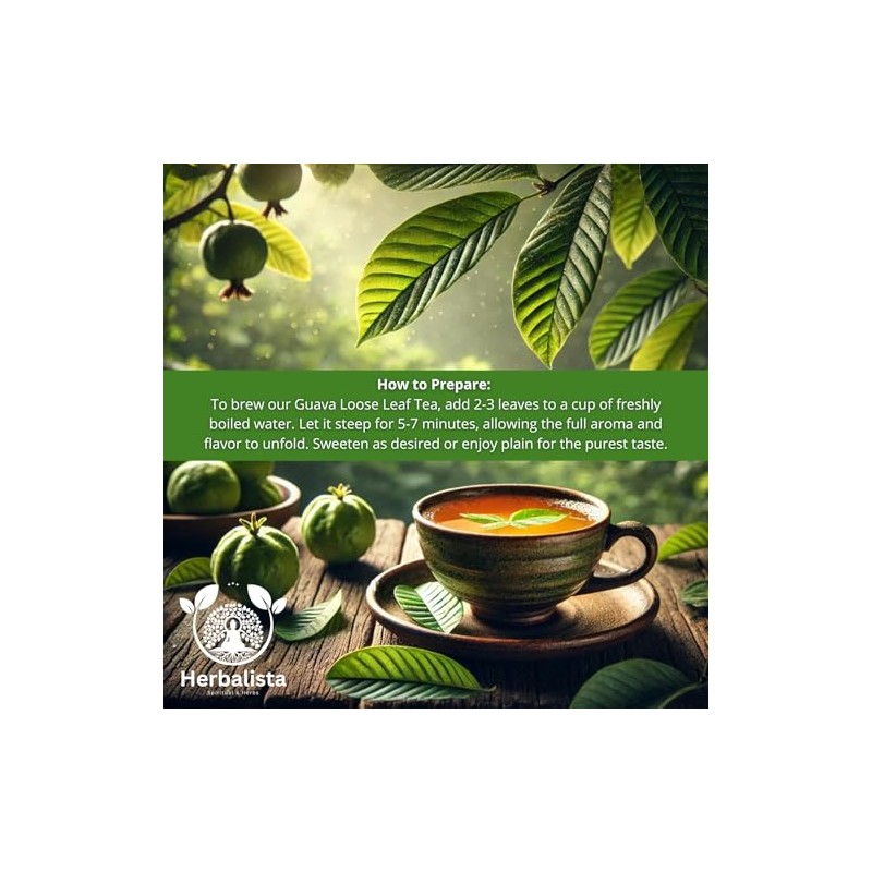 HERBALISTA - Té de hojas de guayaba enteras de cosecha