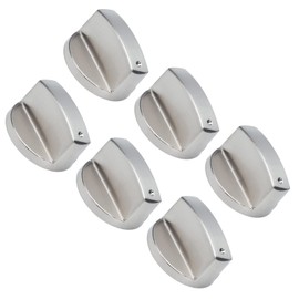 6 Perillas de Control Giratorias de 0.315 In de Aleación de Zinc para Cocina, Estufa de Gas, Horno Microondas, Estufa, Perilla de Control de Aleación de Zinc de Repuesto(Interruptor de 45°)