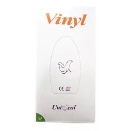 UniSeal Guante Vinyl Vinil Uniseal Sin Polvo Trasparente C/100 T/m