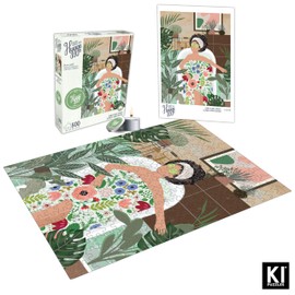 500 Piece Puzzle for Adults Hygge Sanctuary Space Aromatherapy Jigsaw + Scented Candle by Playview Brands
