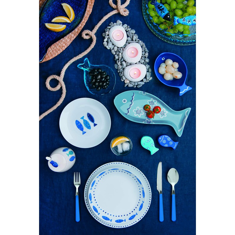 Excelsa Ocean Salt/Pepper Set, Ceramic, Blue, 2 Units