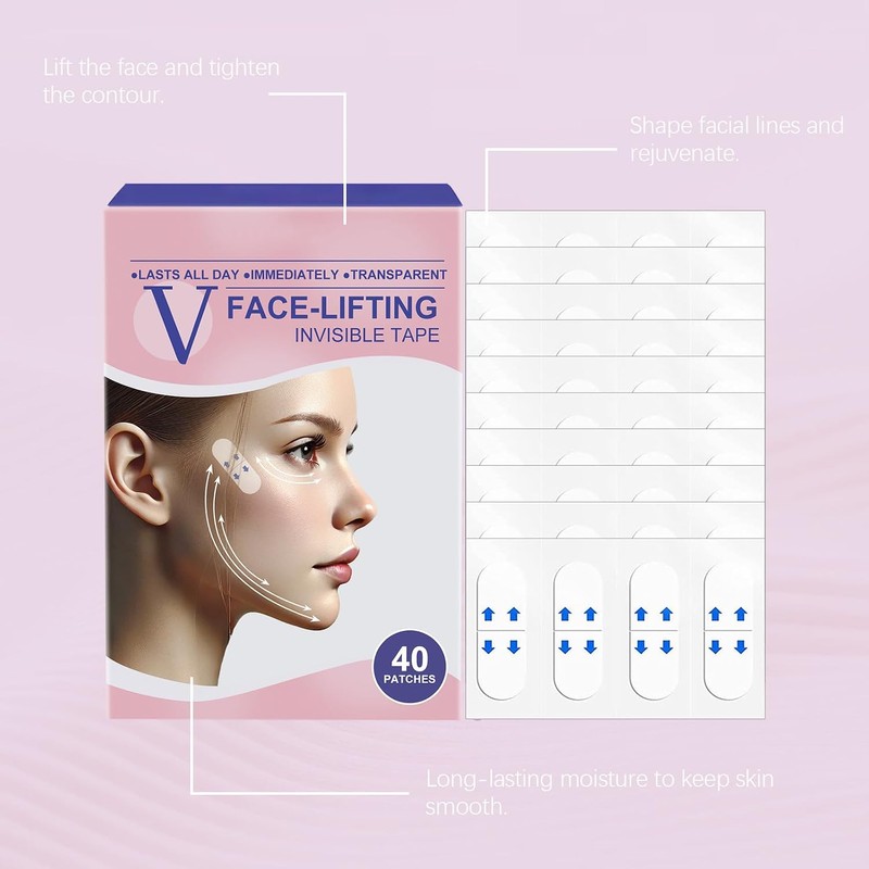 Bluemega Cinta Lifting Invisible para Rostro en V- Elevación Natural