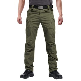 Susclude Cargo Pants for Men Vent Stretch Pants Quick Dry Lightweight Casual Pants Water Resistant Straight-Fit Utility Work Pants Green