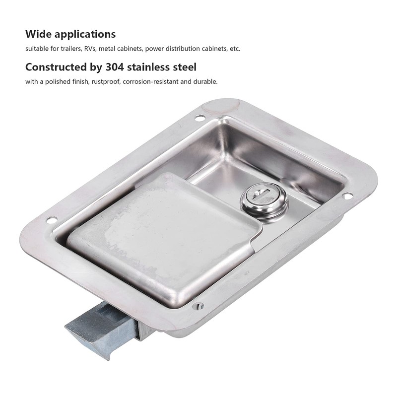 Yctze RVs Gate Latches Flush Mount Paddle Door Latch Weatherproof