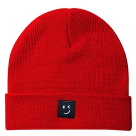 Baby Beanie Hats for Girls Boys,Knit Kids Beanie Toddler Winter Hat 0-8 Years Red