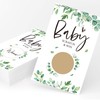 JarThenaAMCS 30Pcs Greenery Baby Shower Scratch Off Game Cards Green