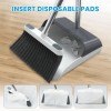 Stand Up Dustpan and Broom Set 50” Long Handle Broom