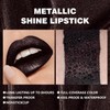 Black Metallic Liquid Lipstick Long Lasting Waterproof Dark Mirage