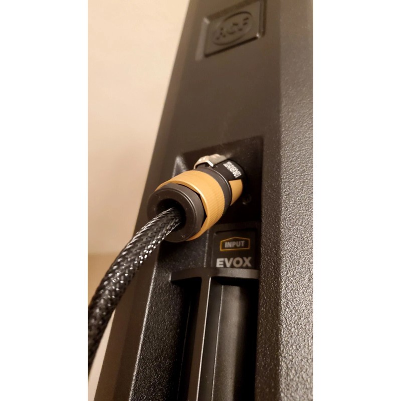 Neutrik Black Braided Speakon Cables for RCF Evox 12 Speakers
